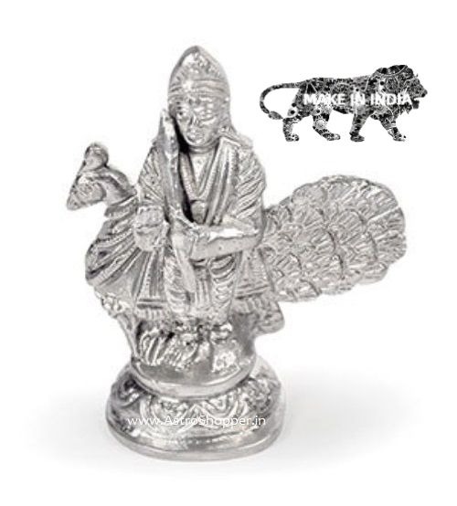 Parad Kartikeya Statue (100gm.) | in 80% Pure Mercury ( Activated & Siddh )